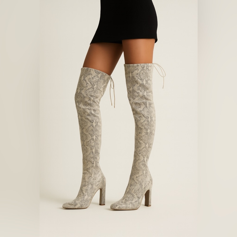 JESYNA OTK Snake Print Boots – Size 8 Wide Calf NWOB